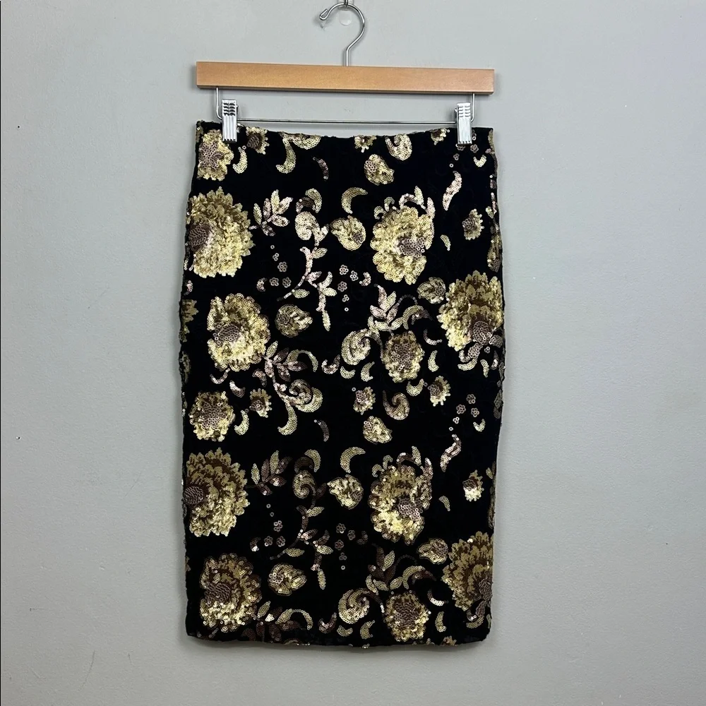 Garnet Hill Sequins Pencil Skirt Sz 00